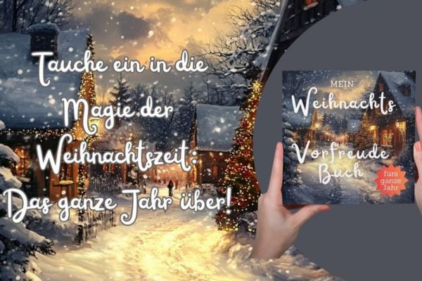 Weihnachtsplaner 3:1. Mein Weihnachtsvorfreude Buch ist Notizbuch, Malbuch und Adventskalender in einem.